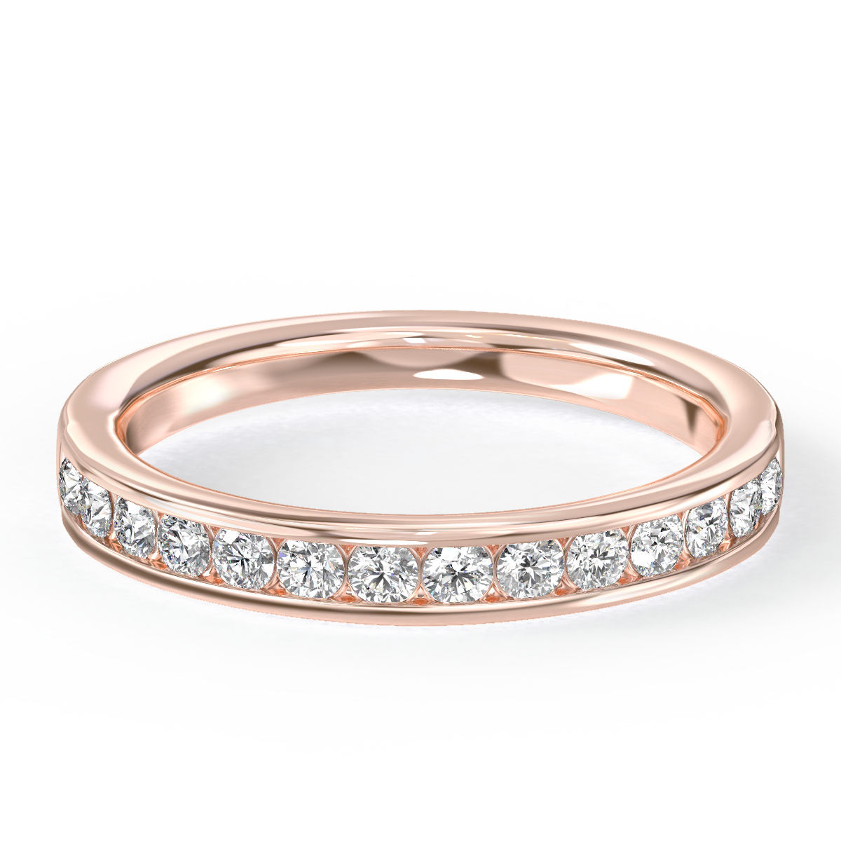 Channel Set Round Diamond Band