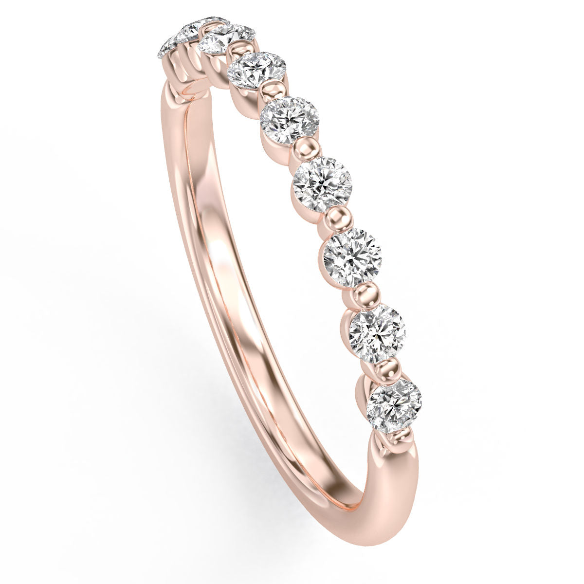 Bead-Set Round Diamond Band