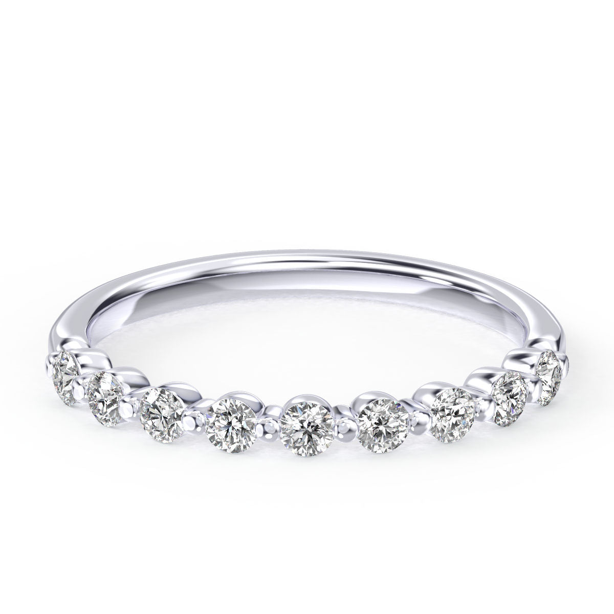 Bead-Set Round Diamond Band