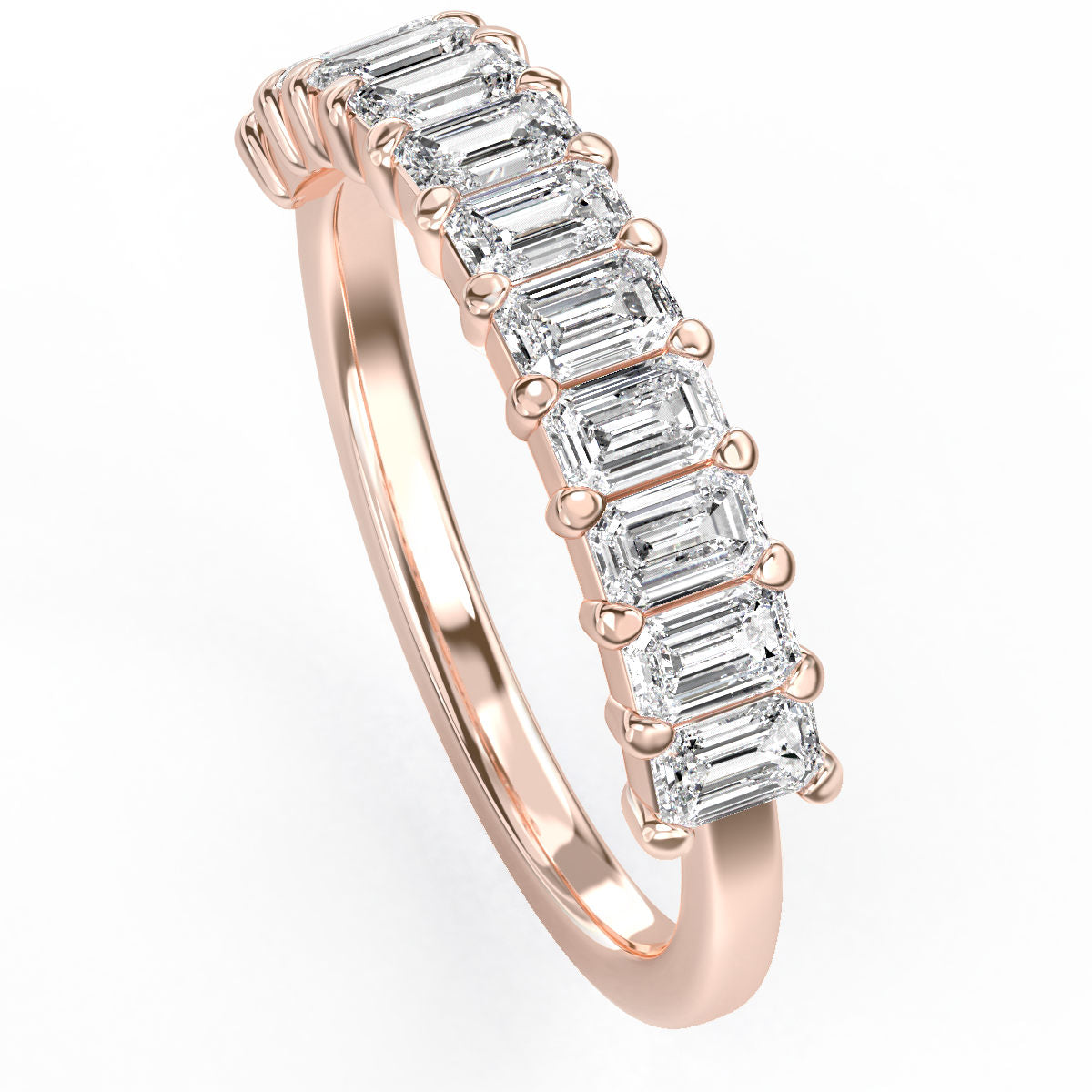 1.00ct Emerald Diamond Band