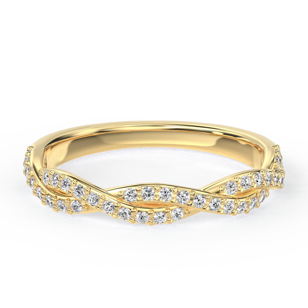 Twisted Vine Round Diamond Band