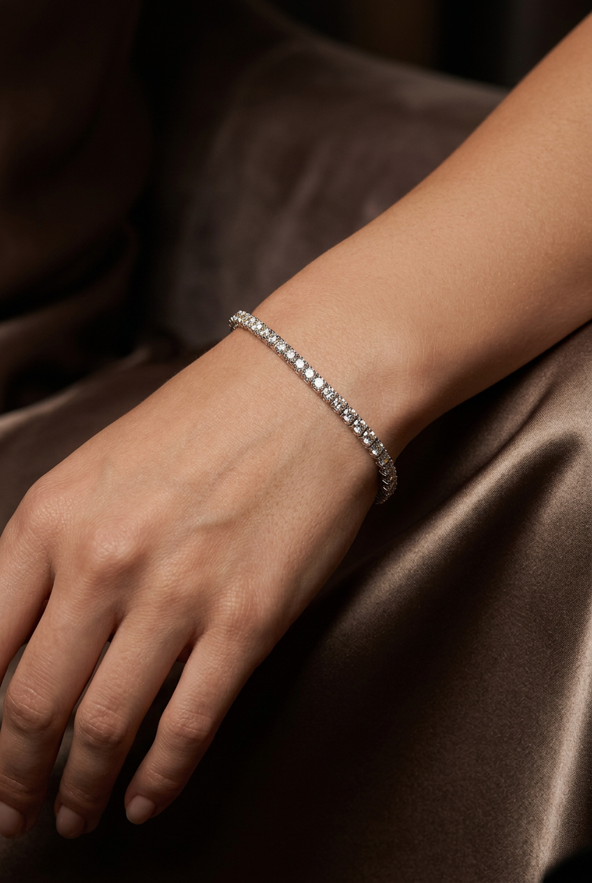 7.00tcw Round Diamond Tennis Bracelet