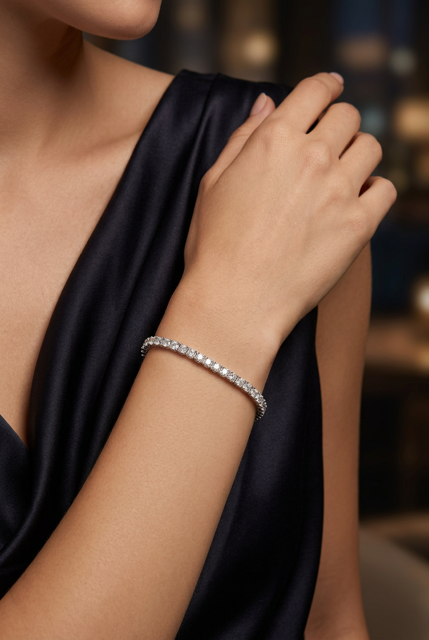 9.00tcw Round Diamond Tennis Bracelet