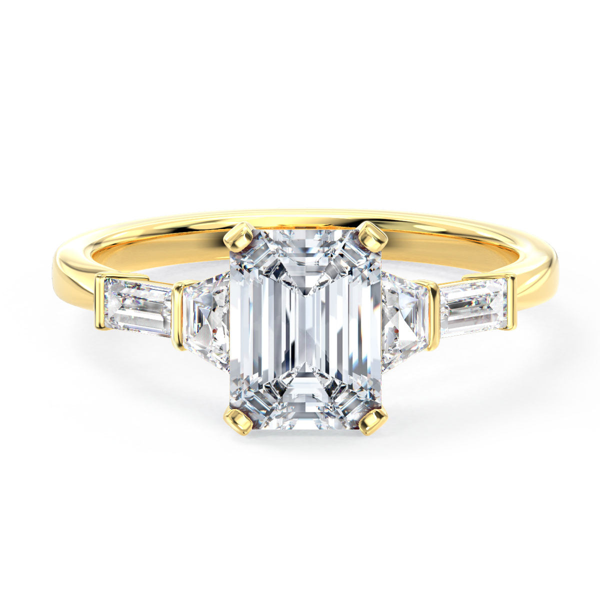 Janelle engagement ring in yellow gold