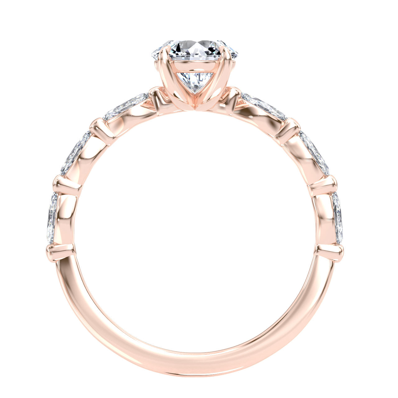 Aspen engagement ring in rose gold