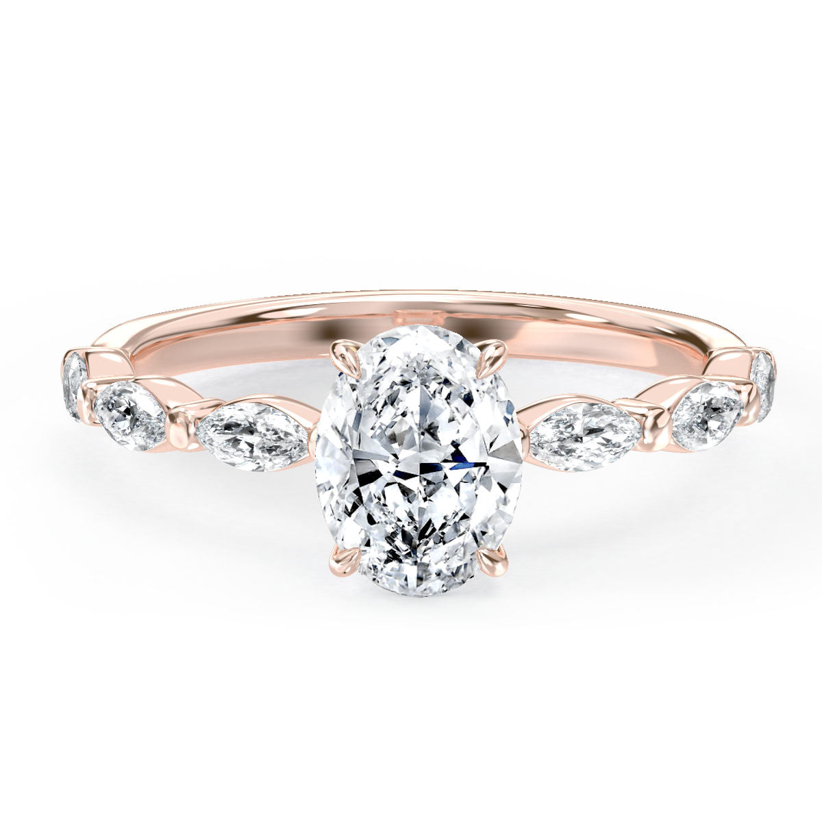 Aspen engagement ring in rose gold