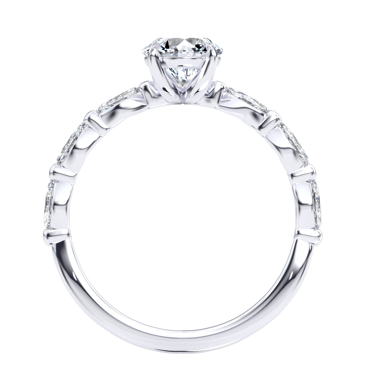 Aspen engagement ring in white gold