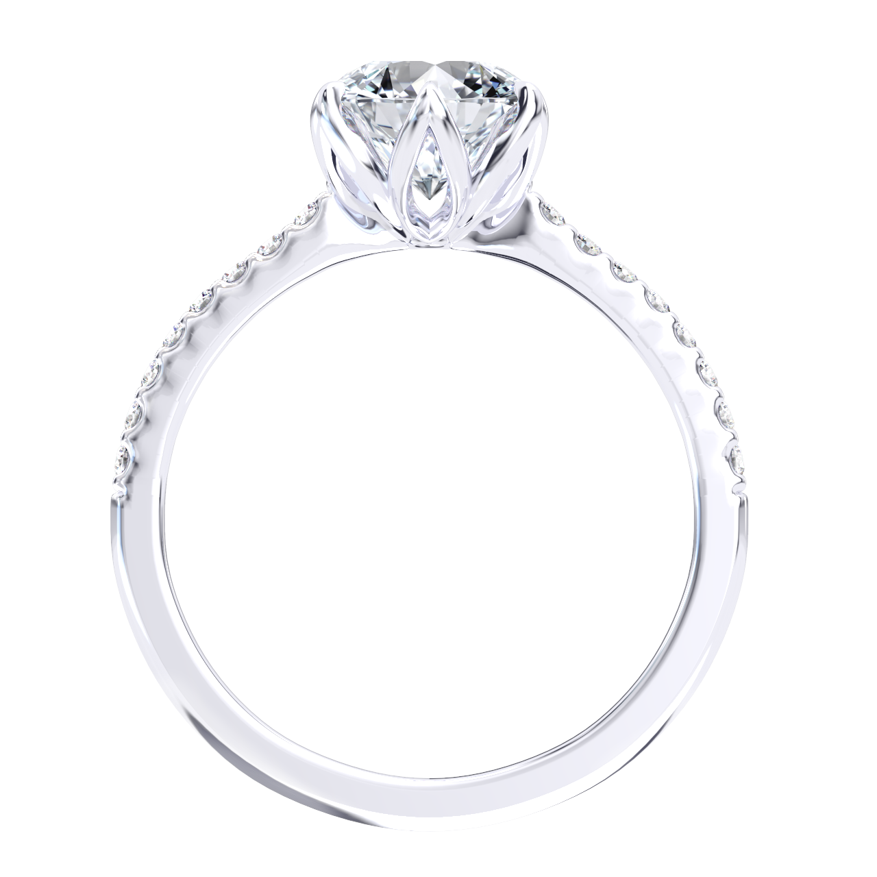 Evaline engagement ring in platinum