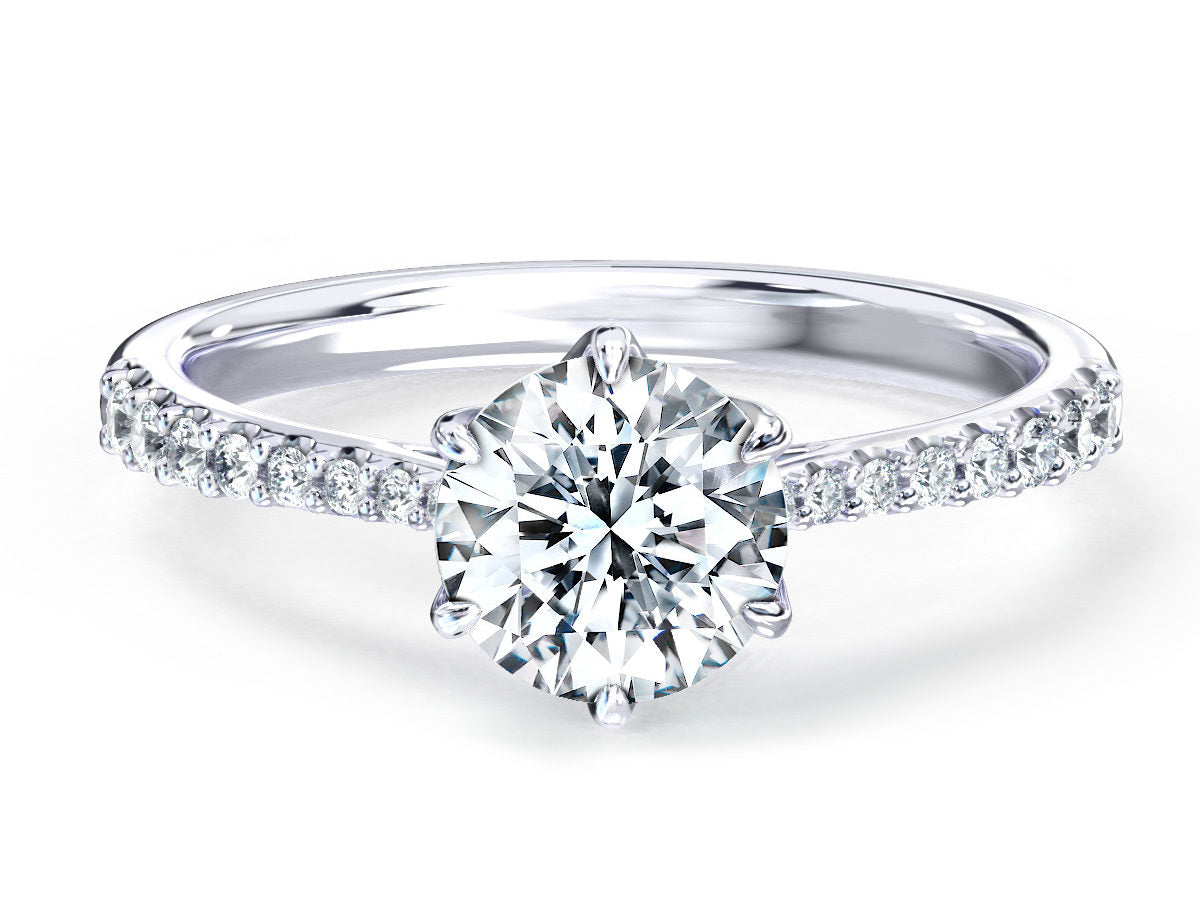 Ivy engagement ring in white gold