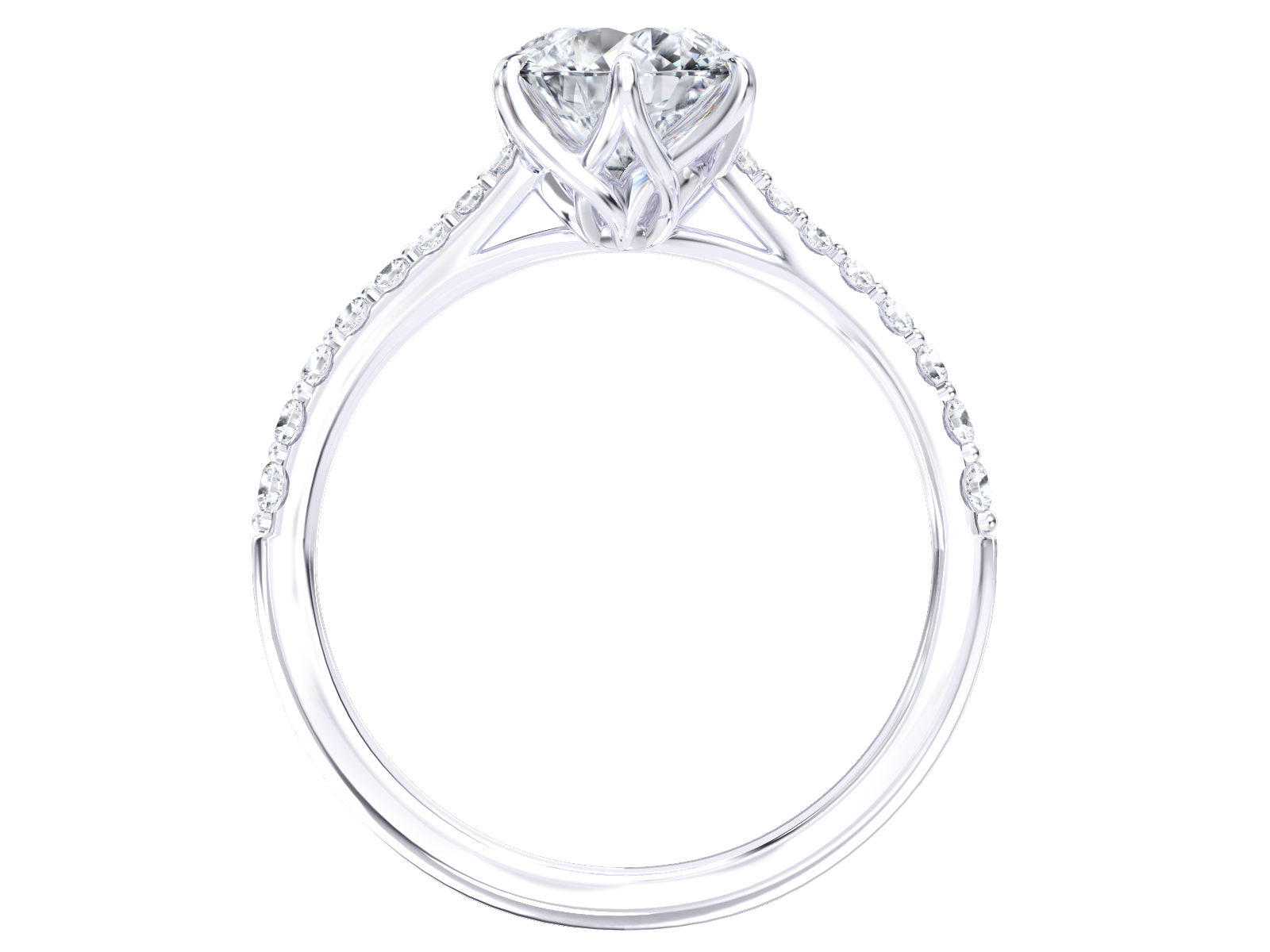 Ivy engagement ring in white gold