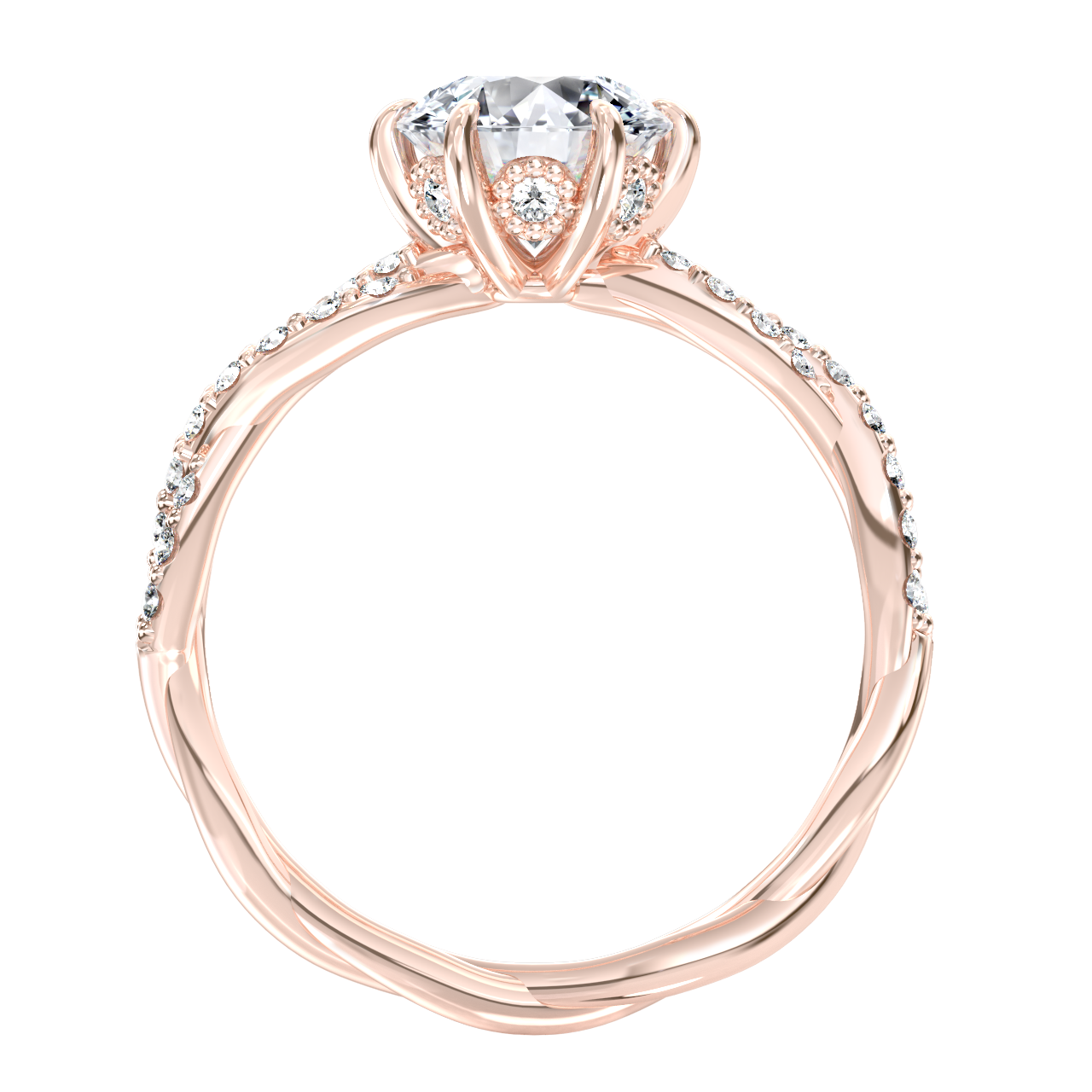Ebba engagement ring in rose gold