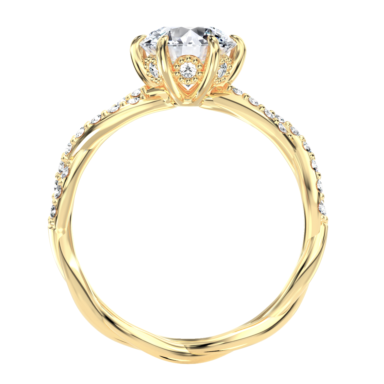 Ebba engagement ring in yellow gold