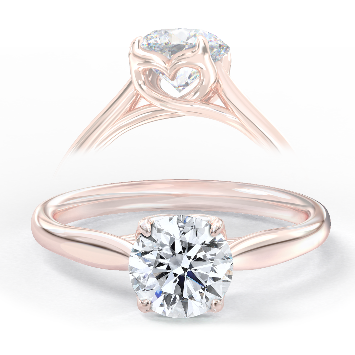 Ellison engagement ring in rose gold