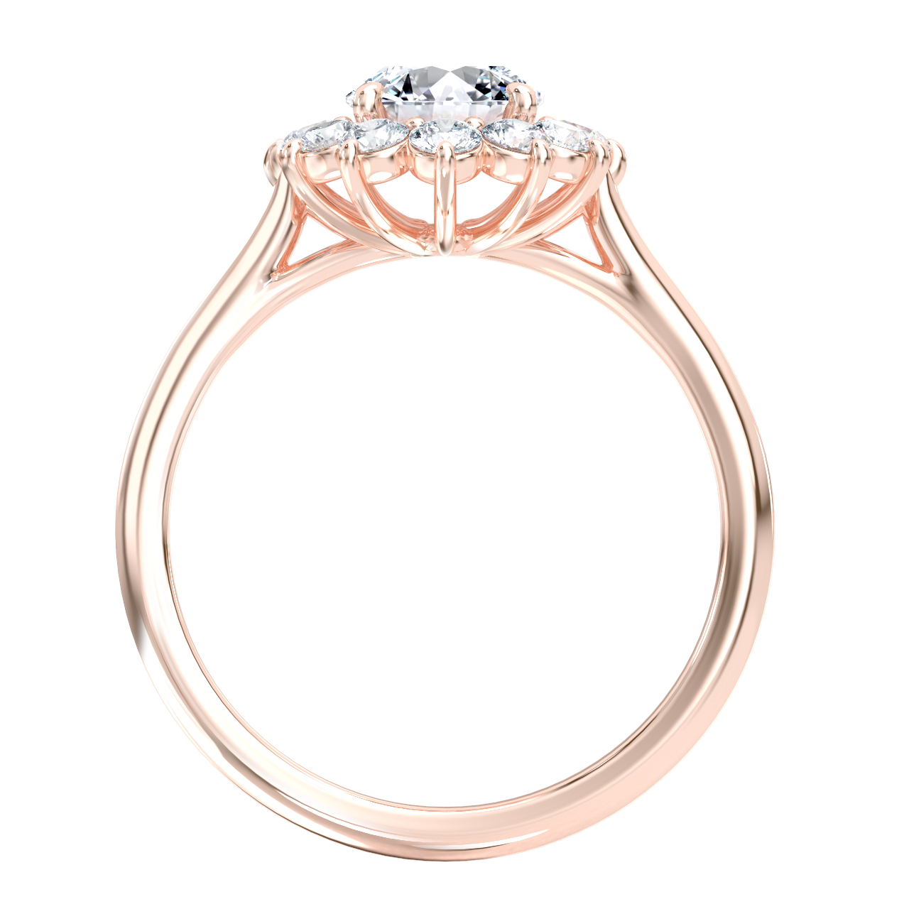Elva engagement ring in rose gold
