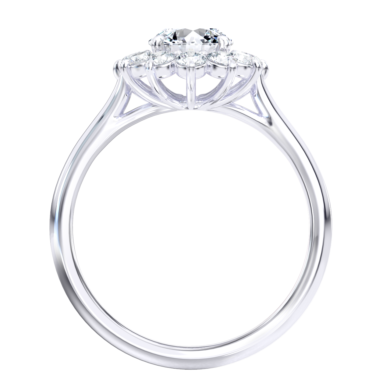 Elva engagement ring in white gold