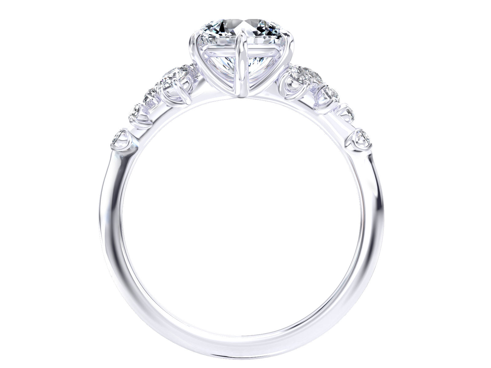 Lisa engagement ring in white gold