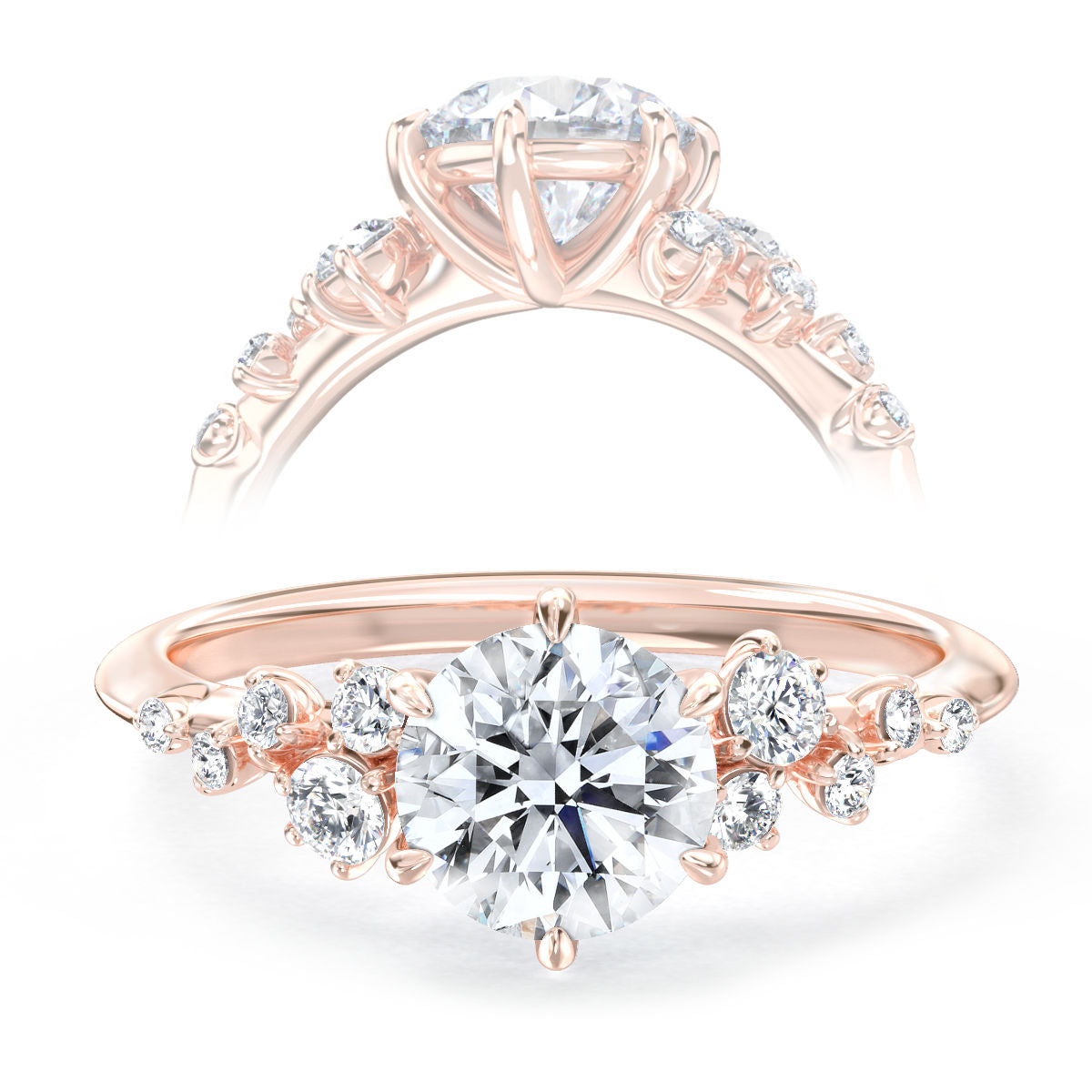 Lisa engagement ring in rose gold