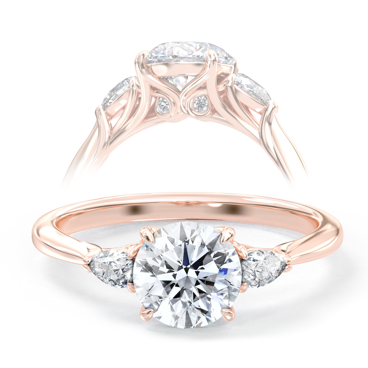 Elsa engagement ring in rose gold