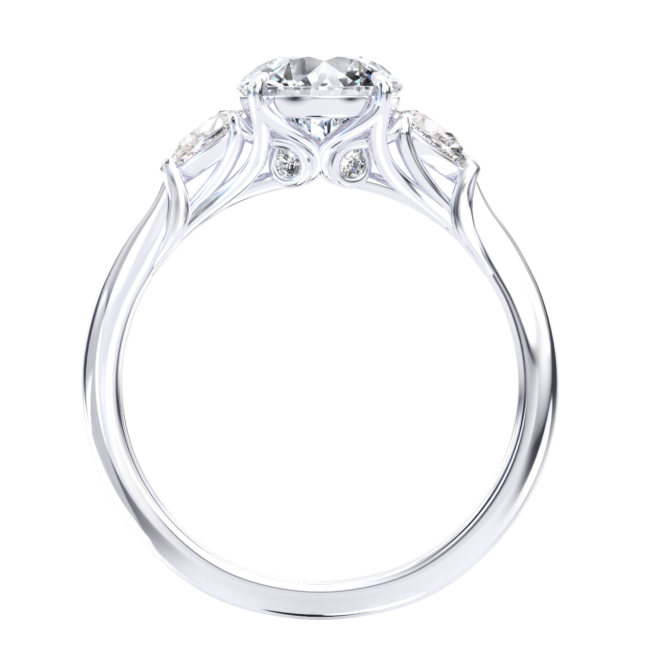 Elsa engagement ring in white gold