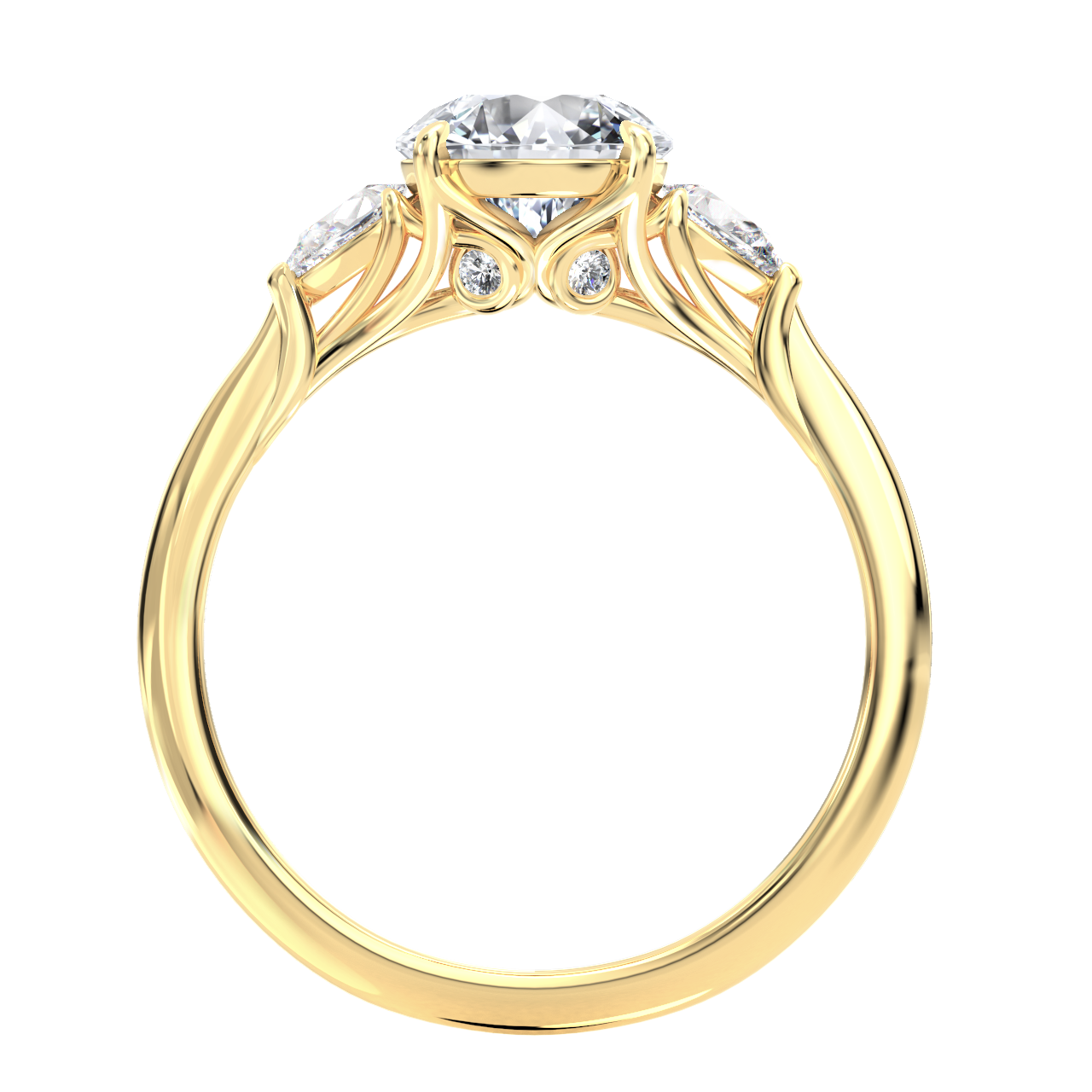 Elsa engagement ring in yellow gold