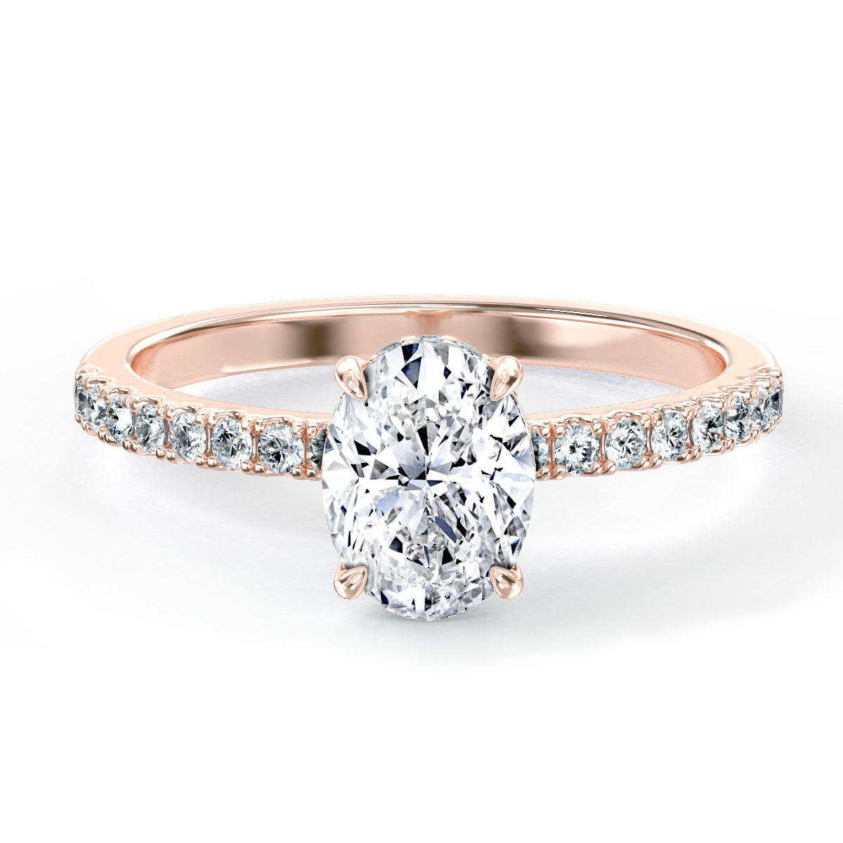 Emma engagement ring in rose gold