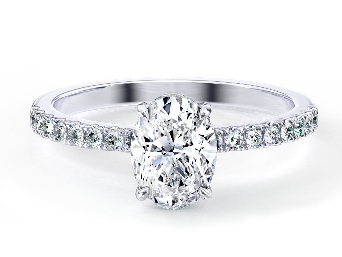 Emma engagement ring in white gold