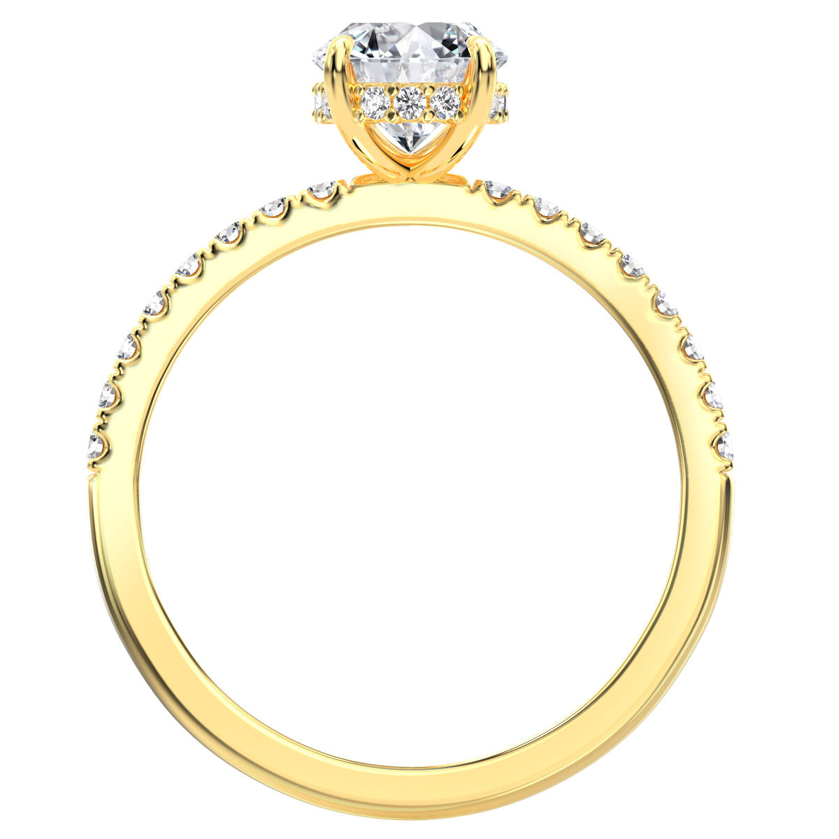 Emma engagement ring in yellow gold