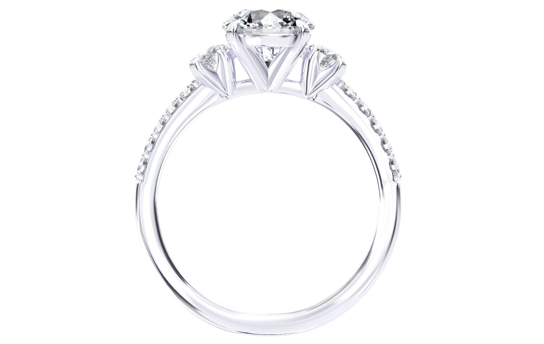 Arora engagement ring in white gold