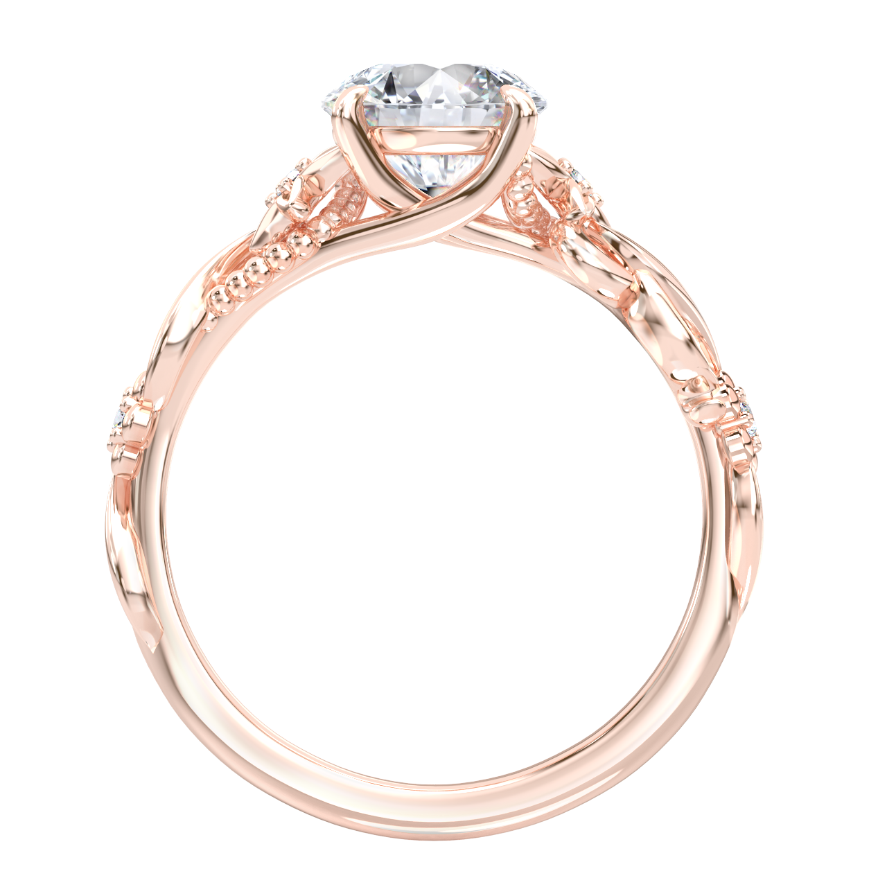 Jadean engagement ring in rose gold