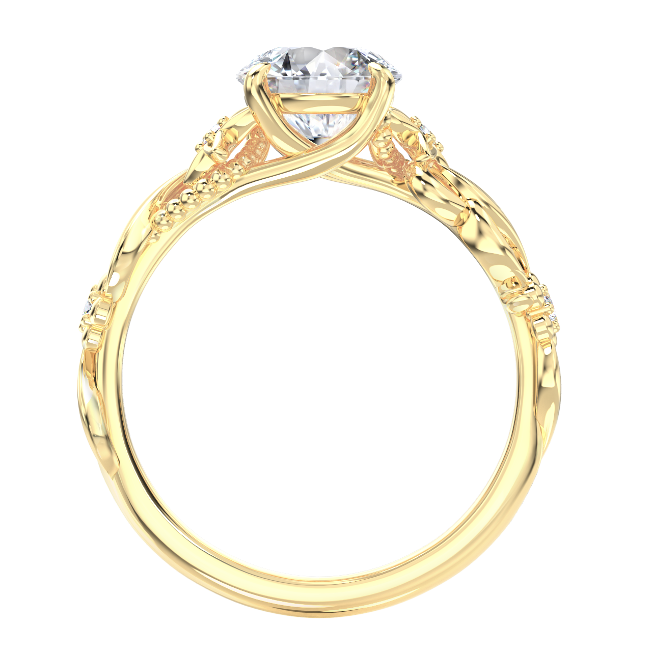 Jadean engagement ring in yellow gold