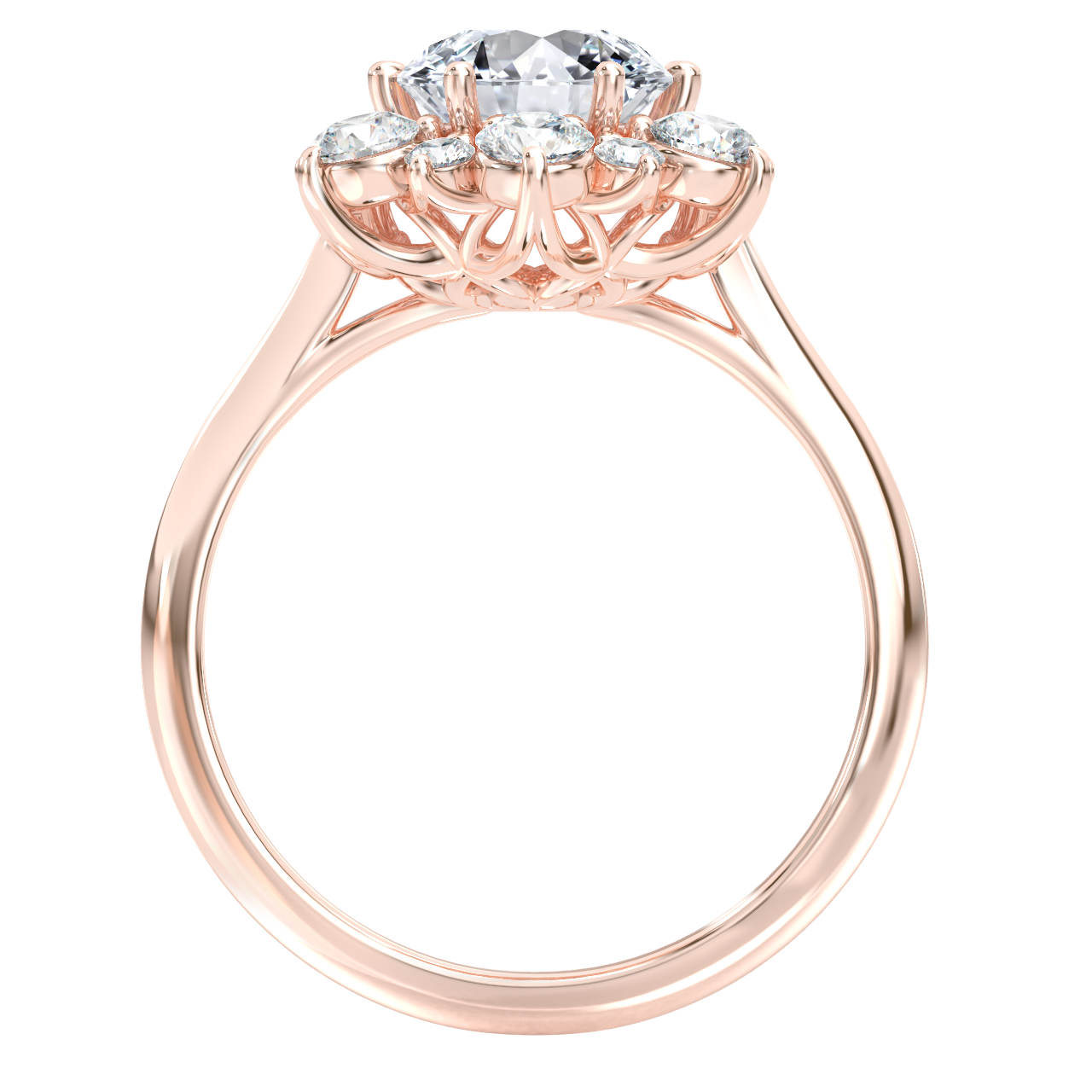 Ida engagement ring in rose gold