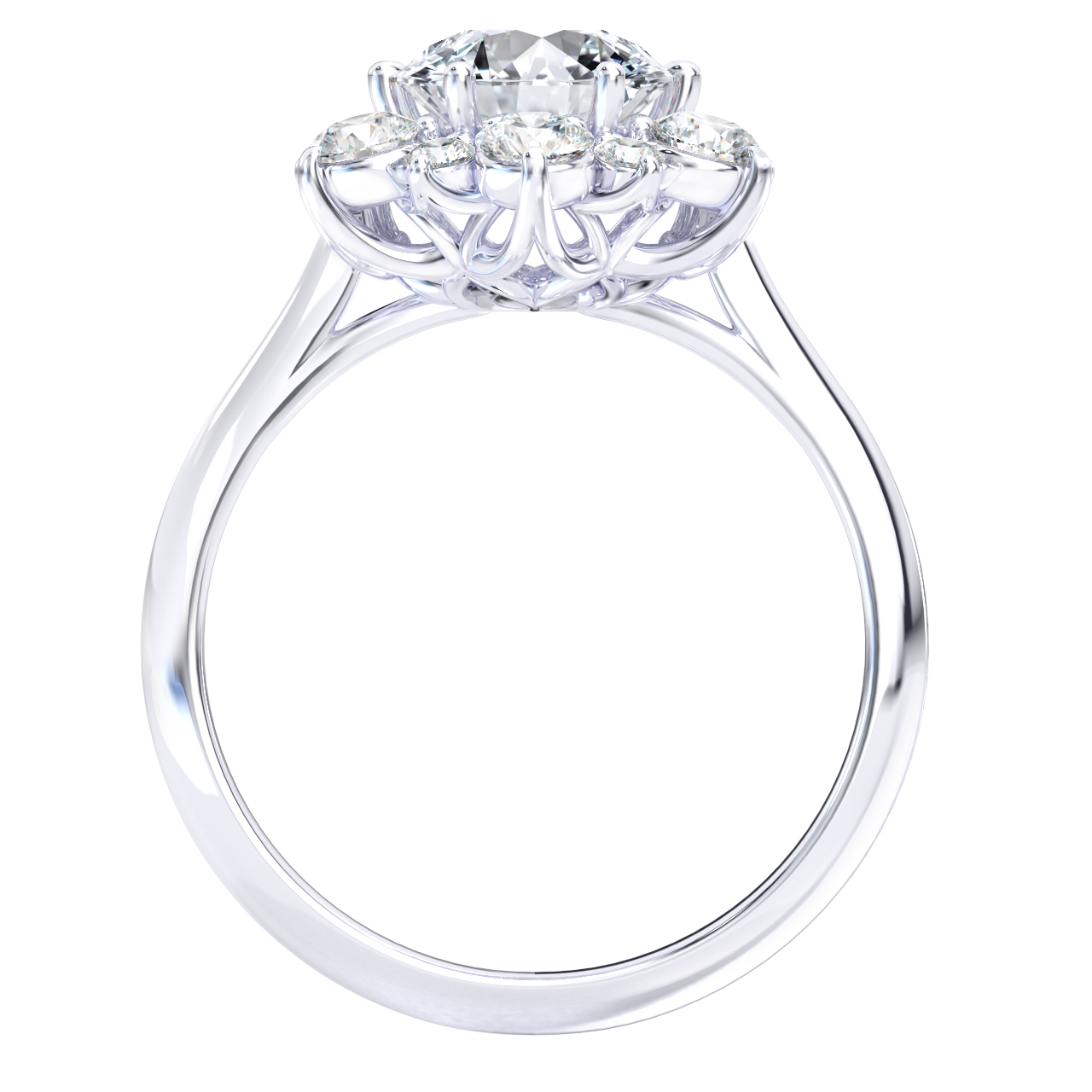 Ida engagement ring in white gold