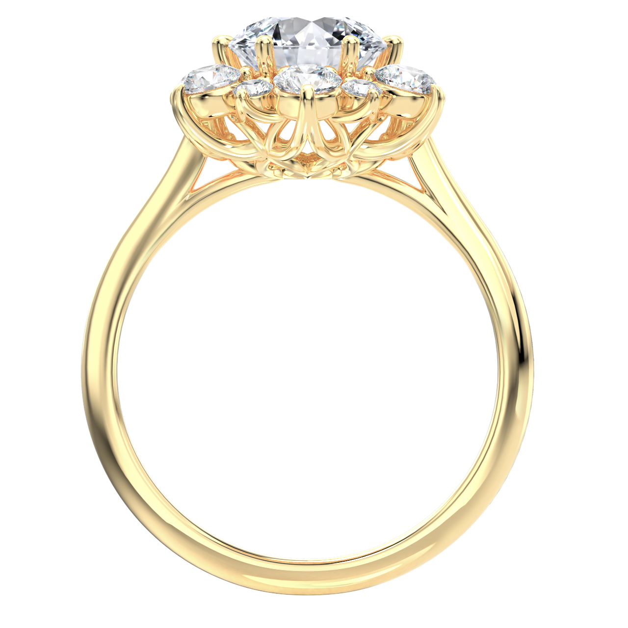Ida engagement ring in yellow gold