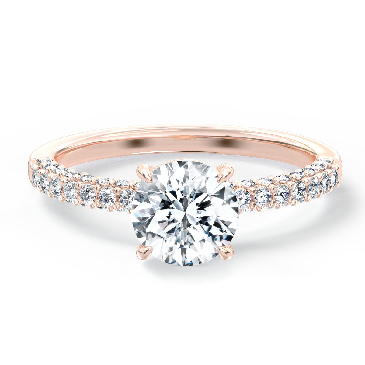 Hailey engagement ring in rose gold