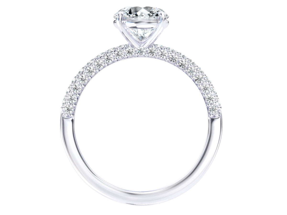 Hailey engagement ring in white gold