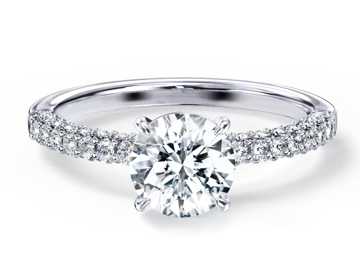 Hailey engagement ring in white gold