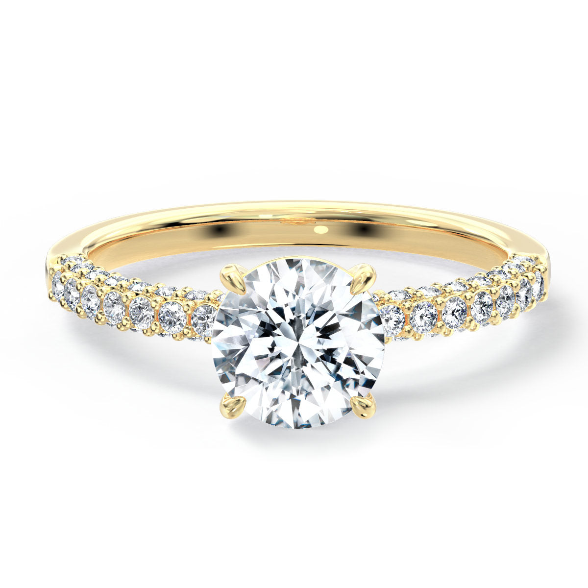 Hailey engagement ring in yellow gold