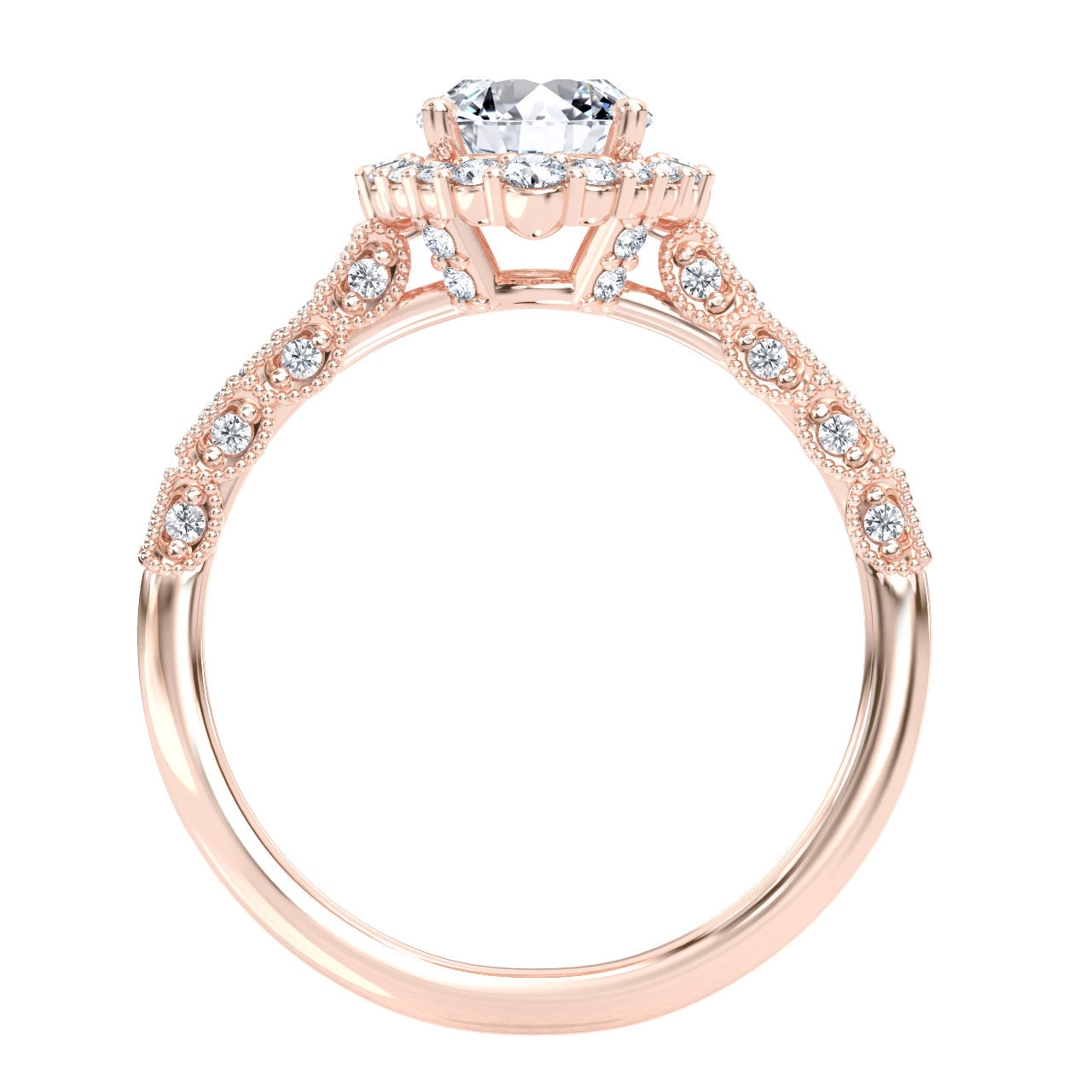 June engagement ring in rose gold