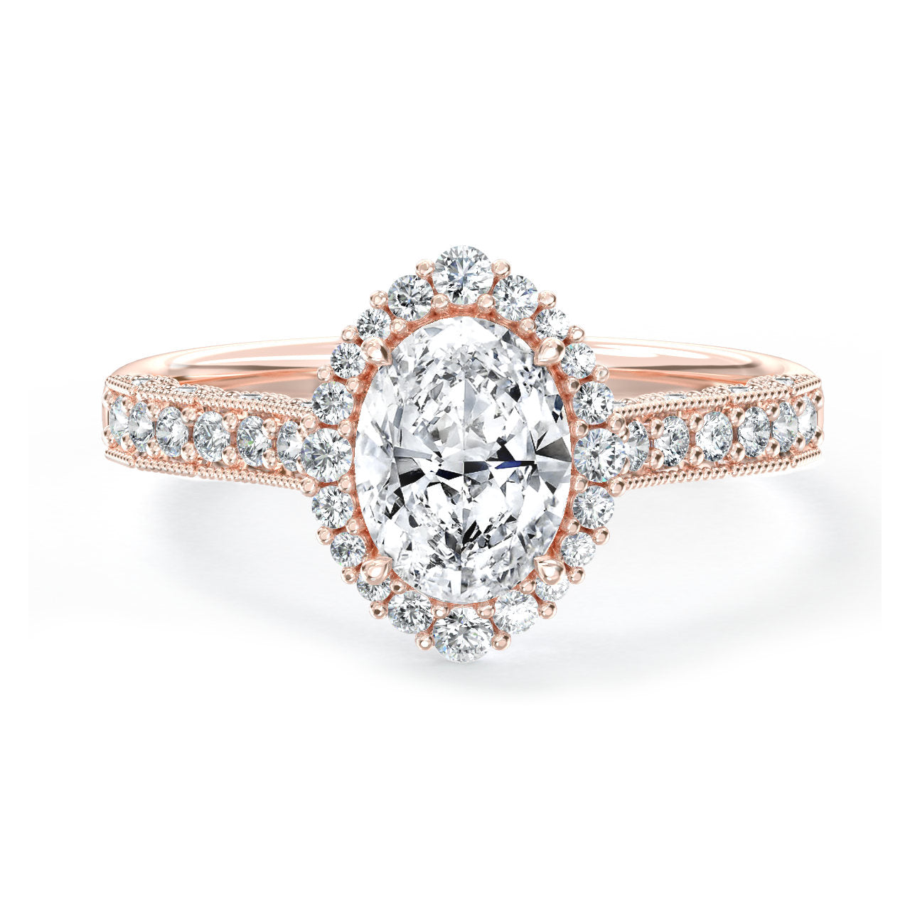 June engagement ring in rose gold