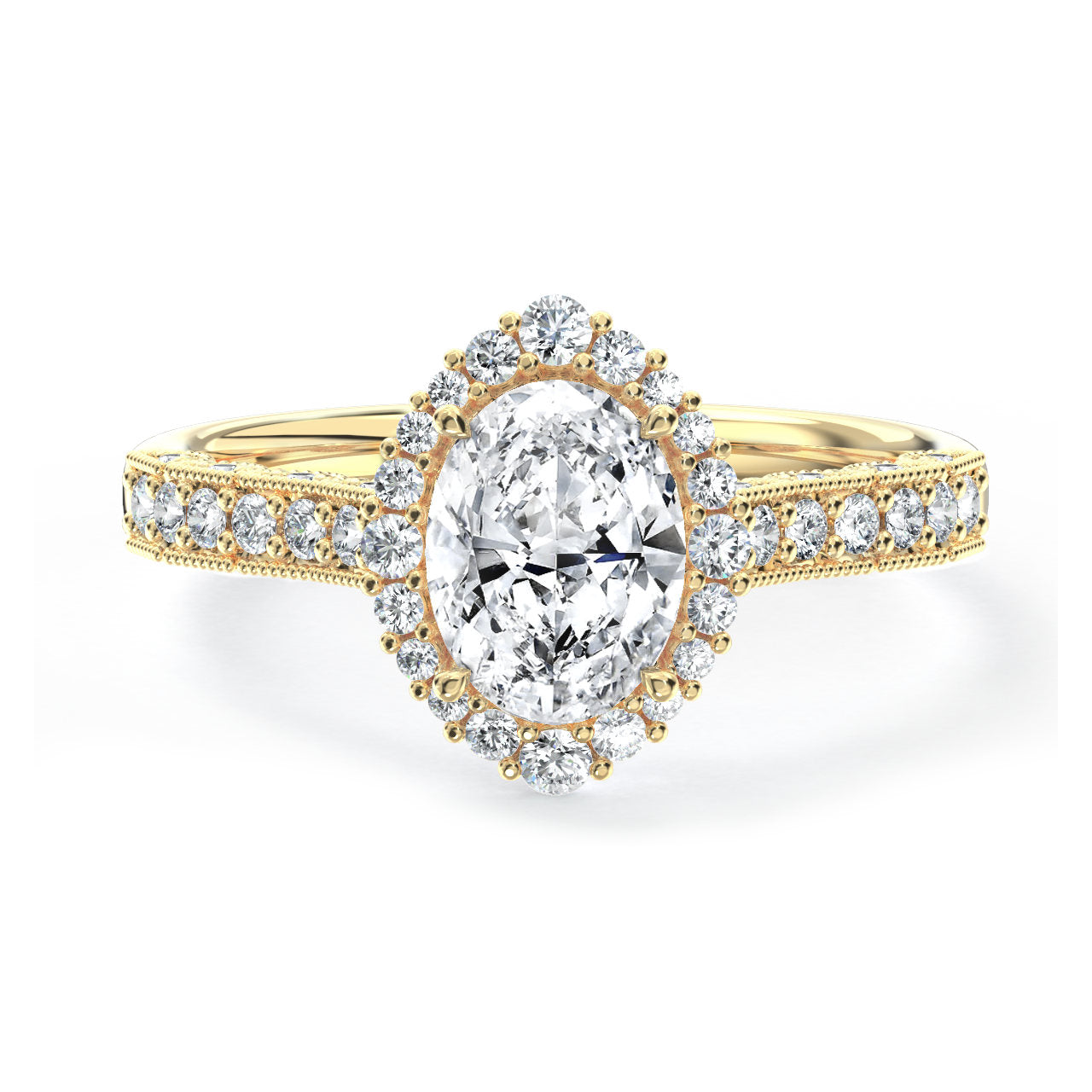 June engagement ring in yellow gold