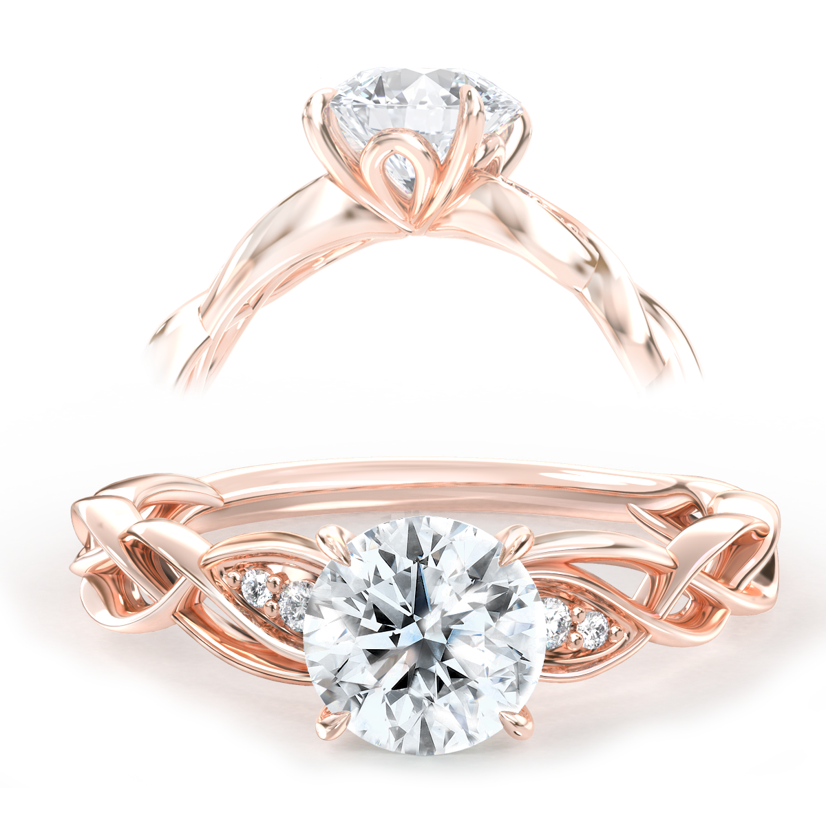 Islay engagement ring in rose gold