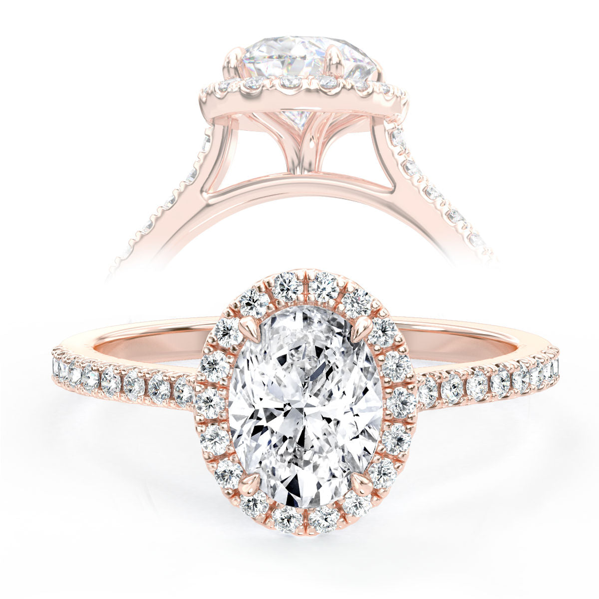 Franci engagement ring in rose gold