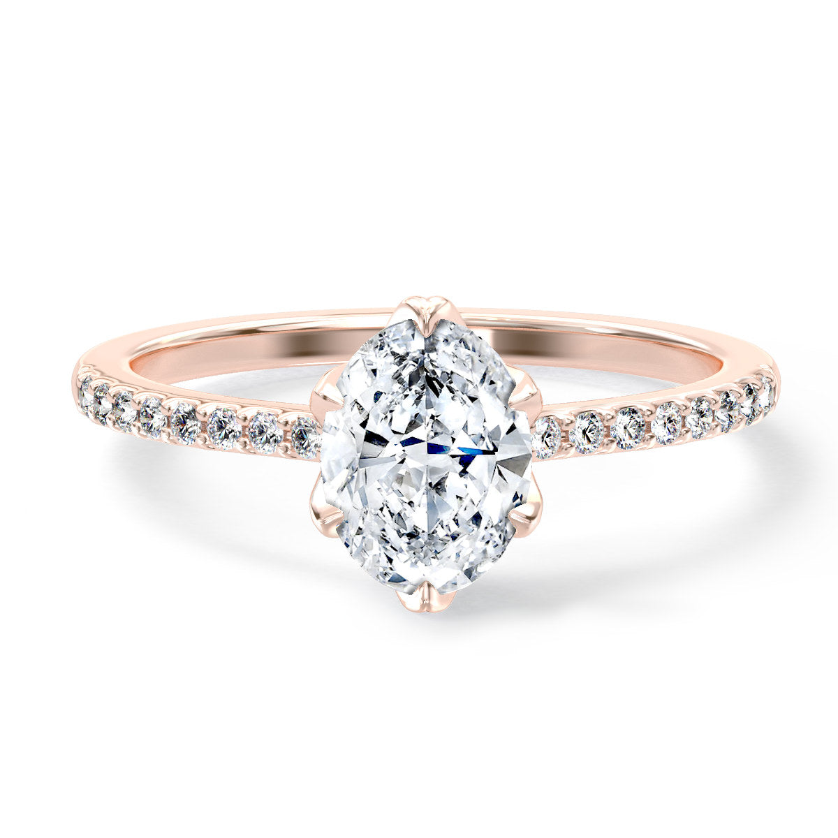 Julia engagement ring in rose gold