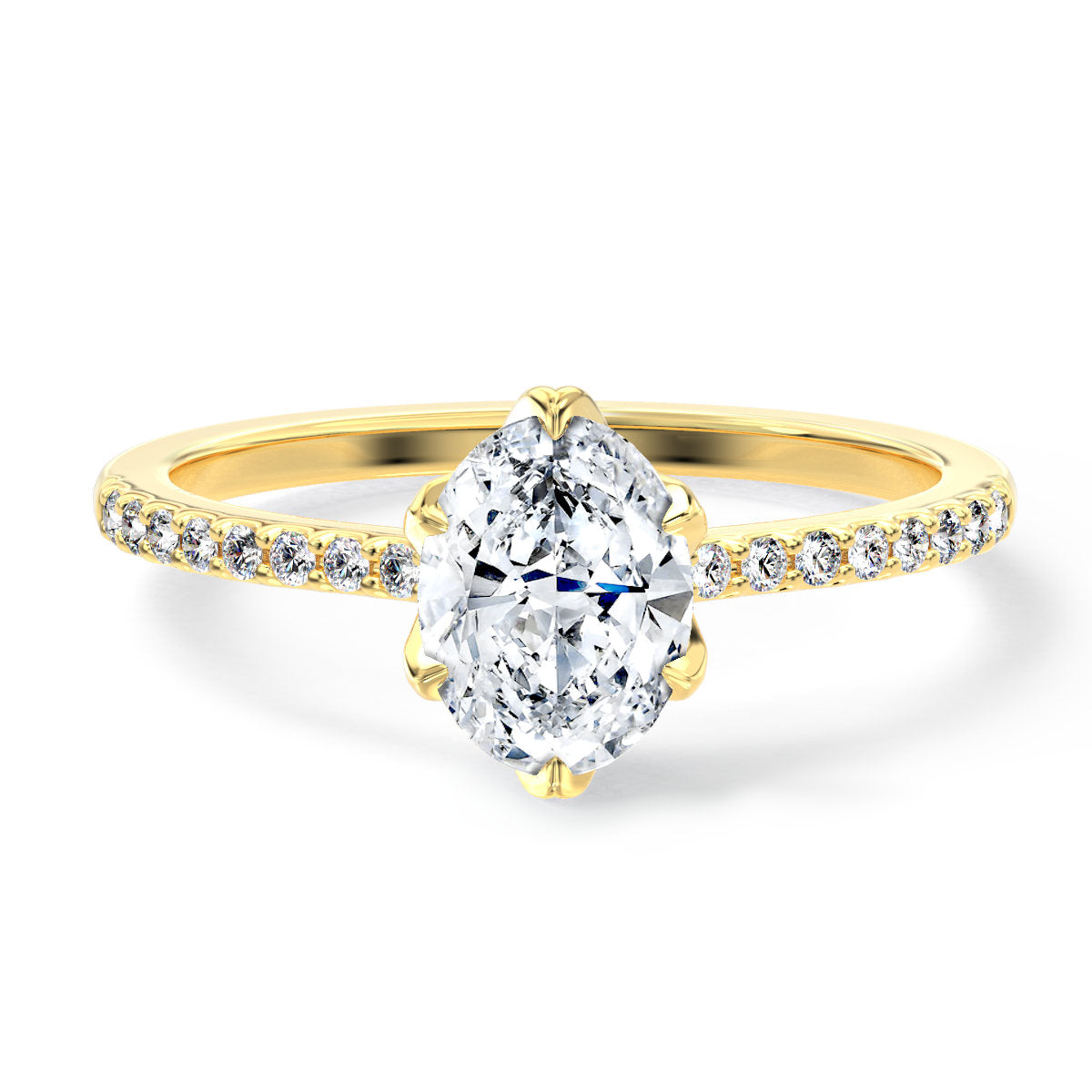 Julia engagement ring in yellow gold