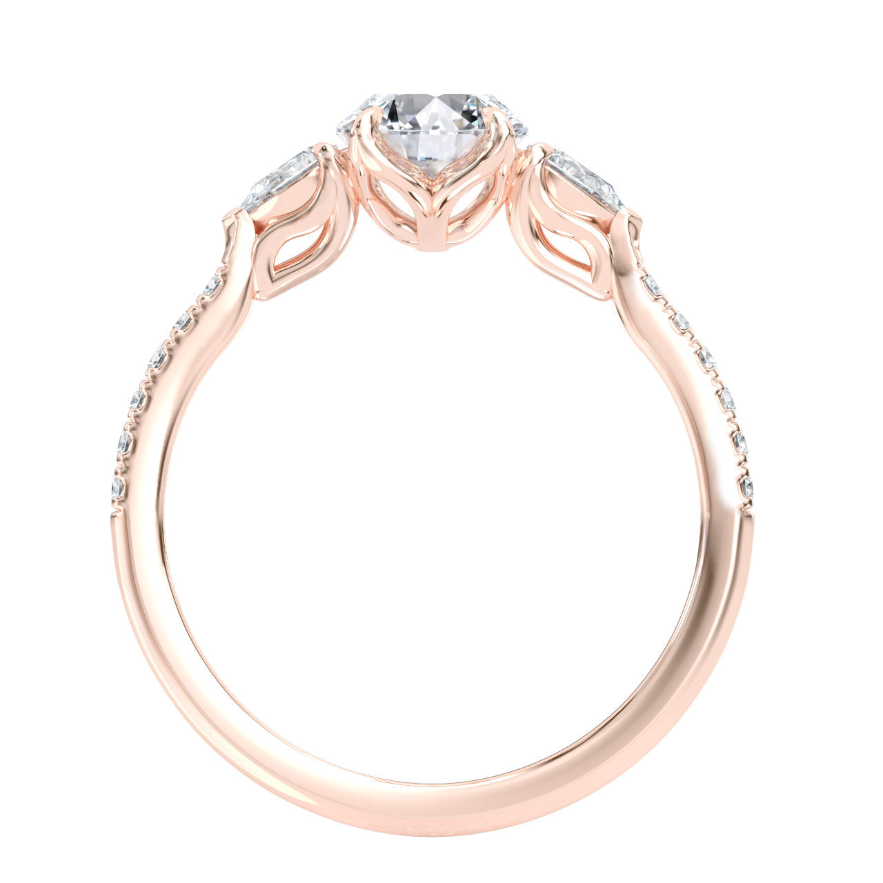 Vivian engagement ring in rose gold