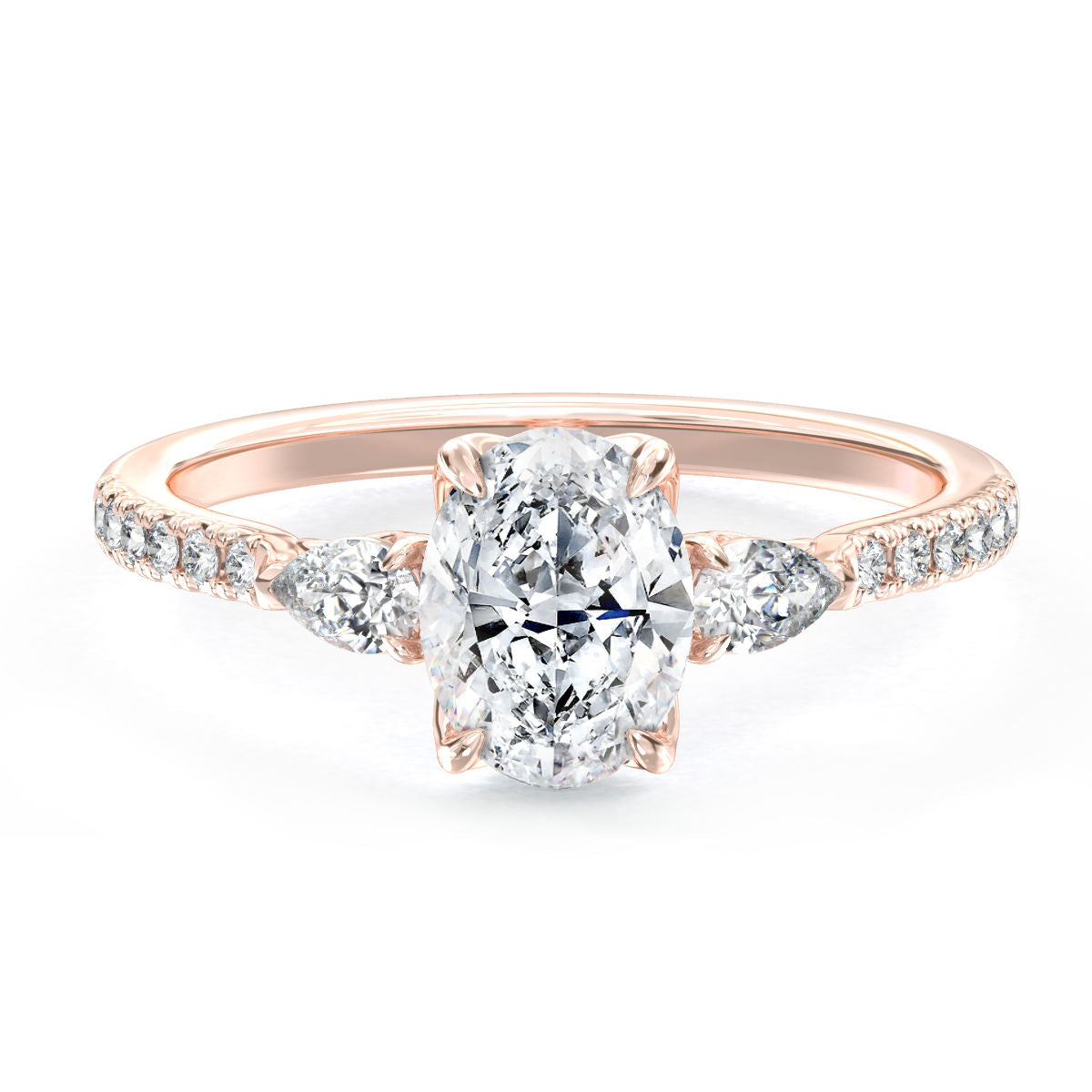 Vivian engagement ring in rose gold