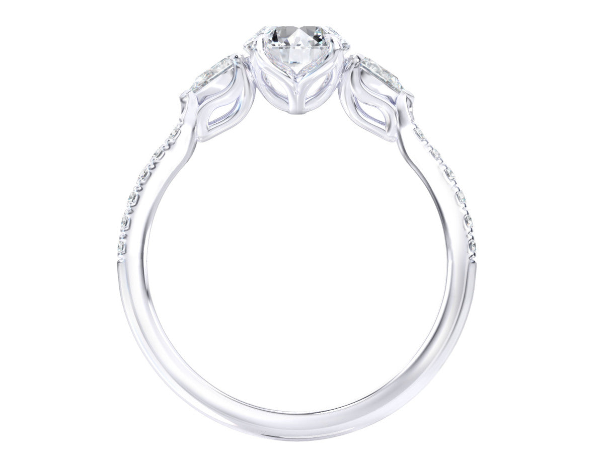 Vivian engagement ring in white gold