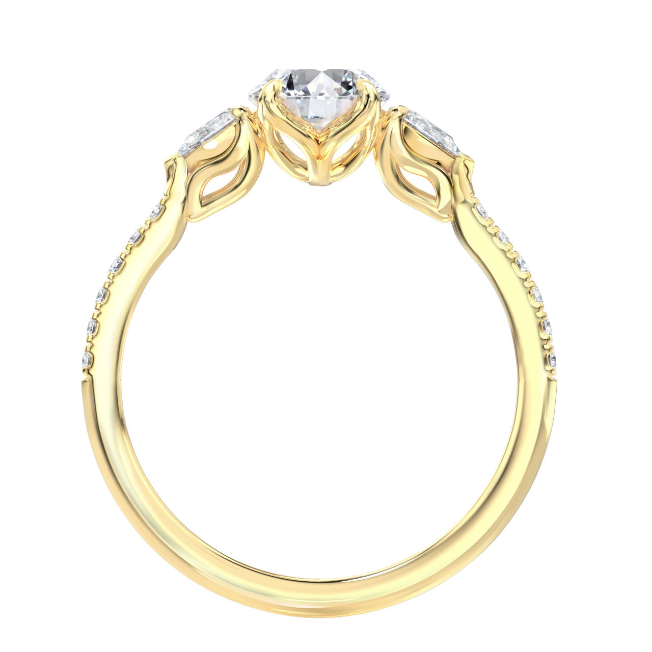Vivian engagement ring in yellow gold