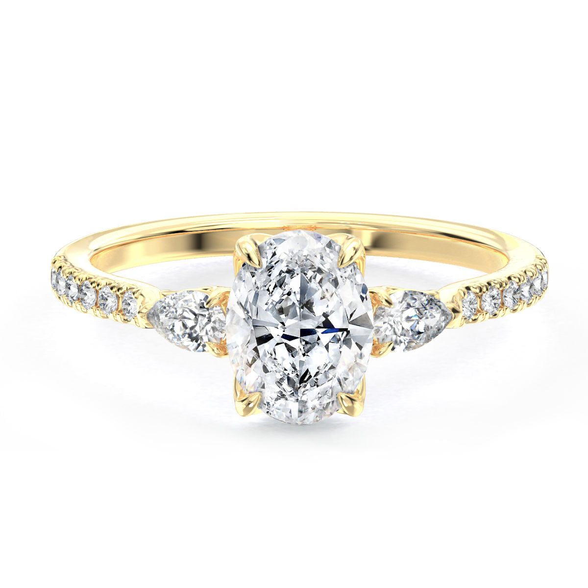 Vivian engagement ring in yellow gold