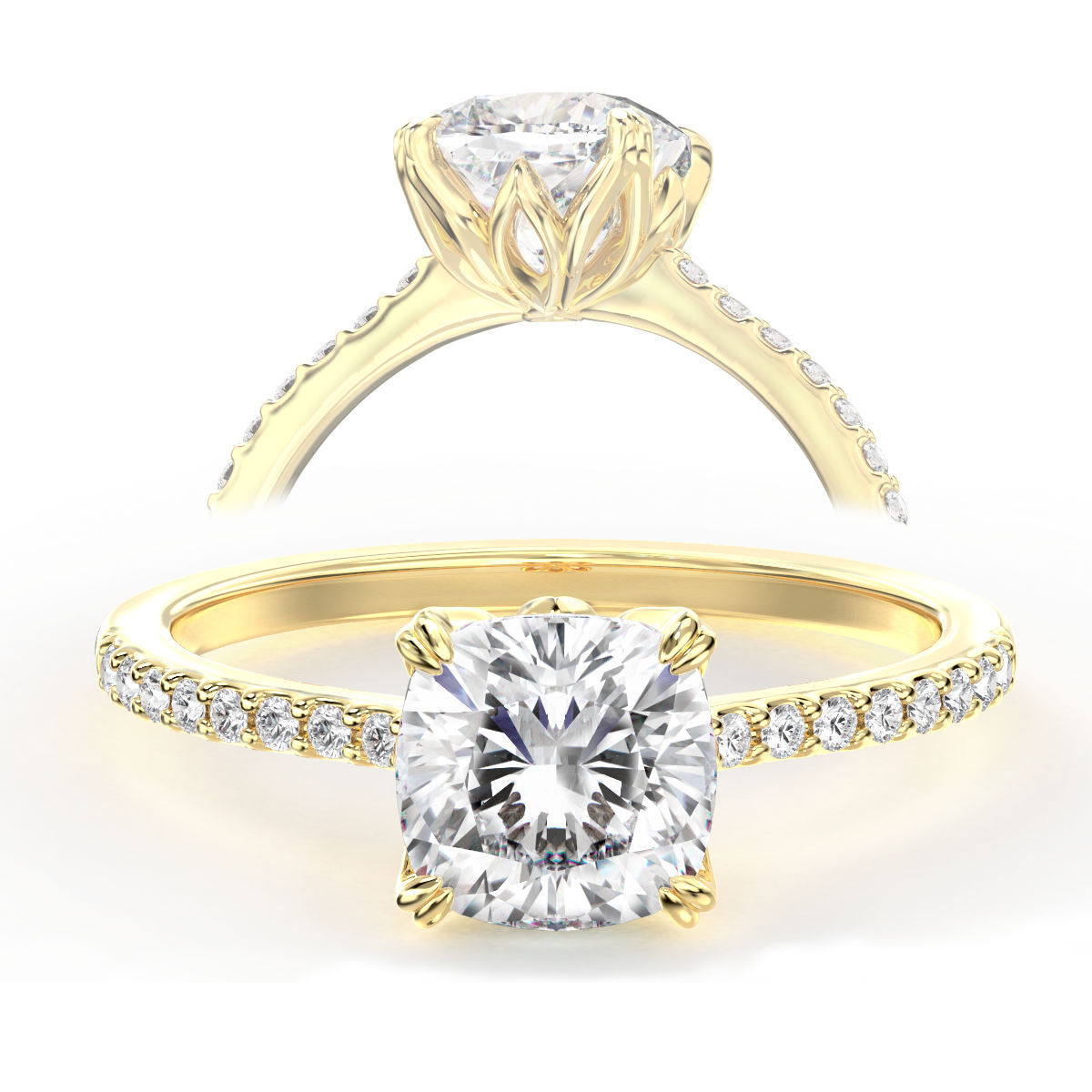 Embeth engagement ring in yellow gold